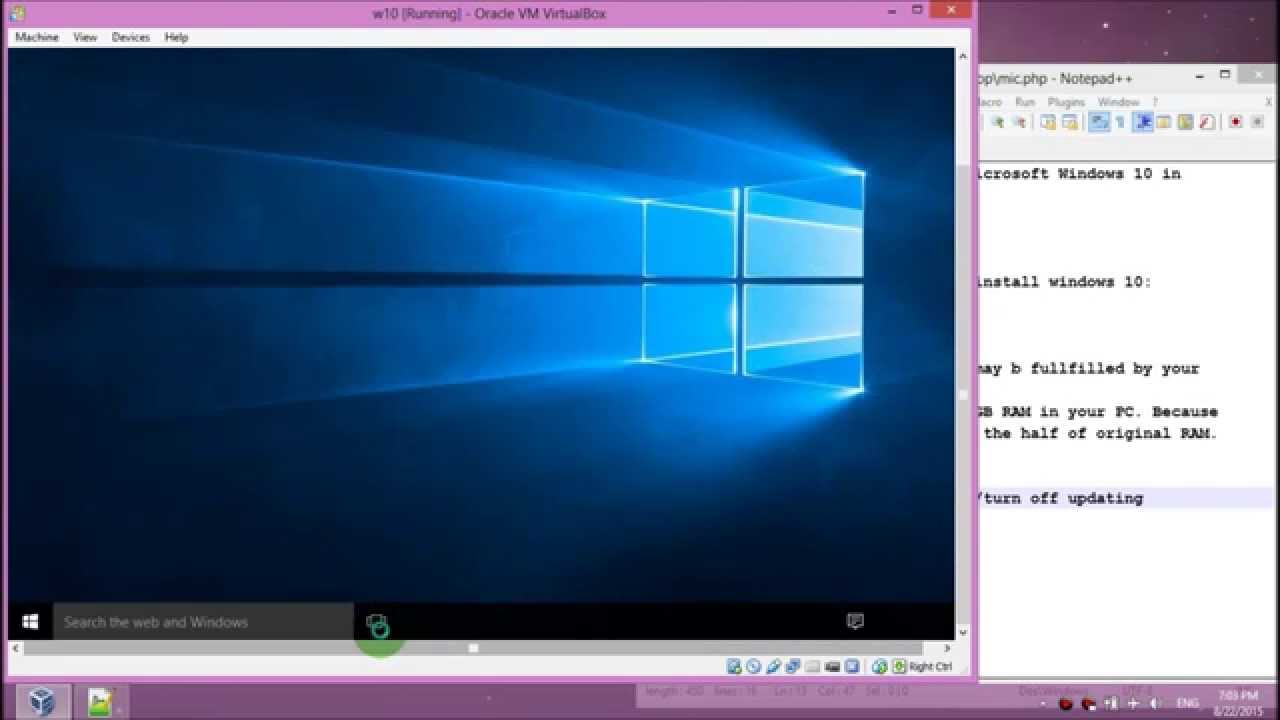 windows 10 virtualbox ova